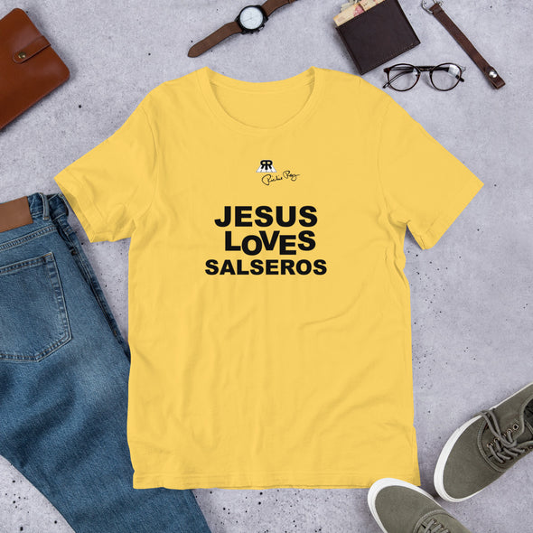 Shirt "Jesus Loves Salseros - Richie Ray" - Short-Sleeve Unisex - 2 Sided